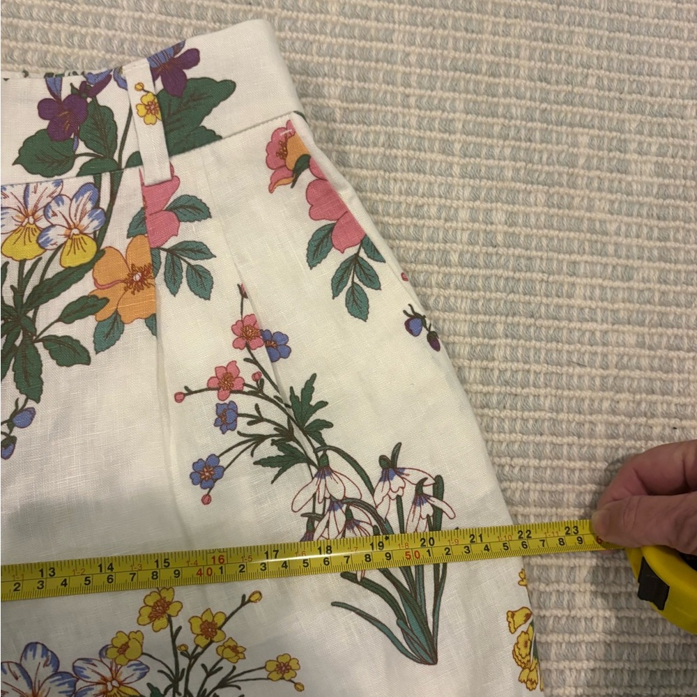 Boden linen pants NWT Kensington linen pants 8 Wide-Leg Floral current $220 - Picture 6 of 14